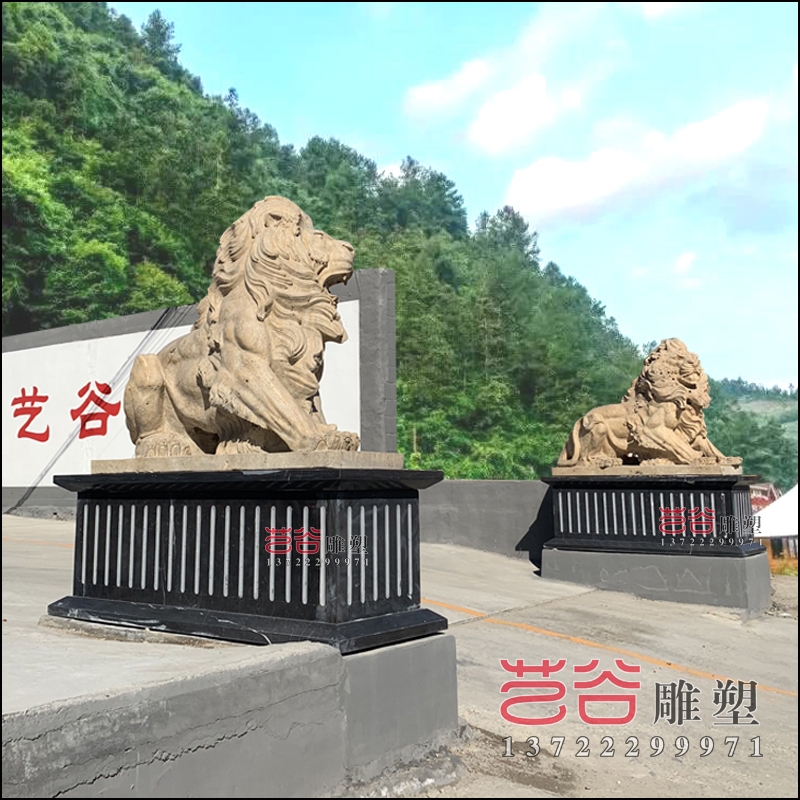 石雕洞石獅子雕塑現貨